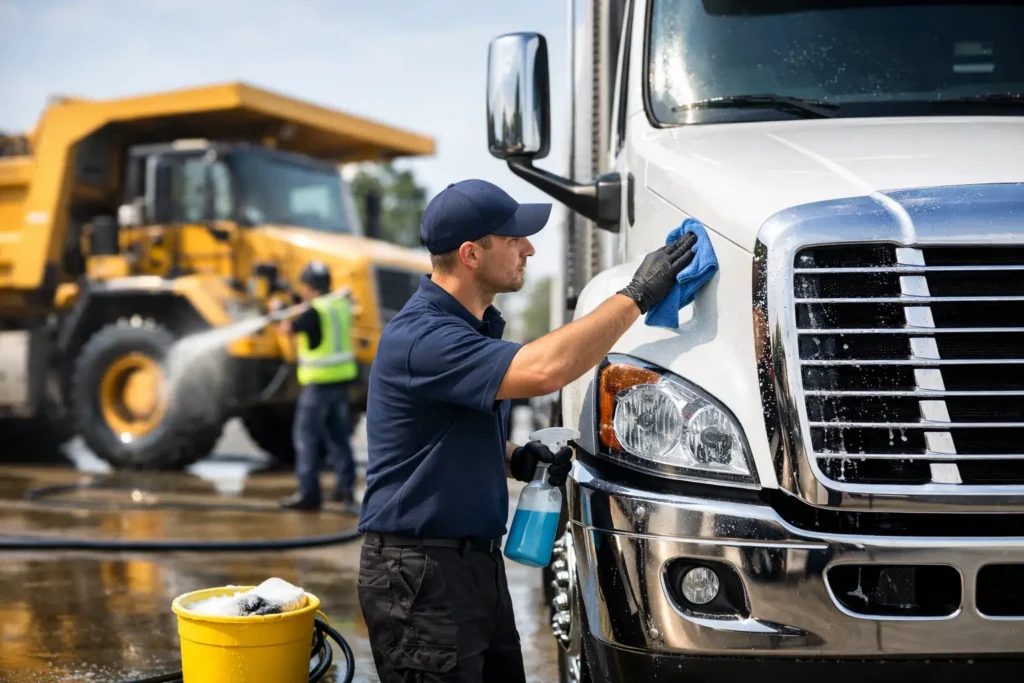 Heavy Vehicle Detailing Guide for Working Fleets